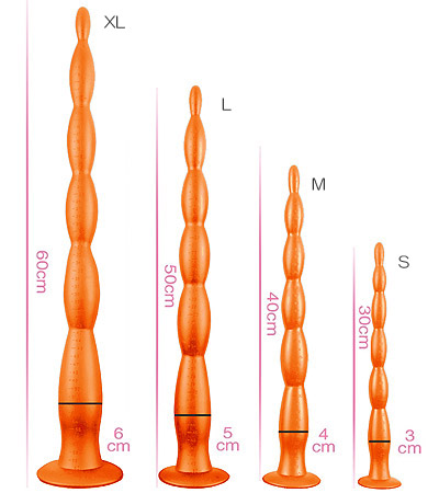 スケールロングソフトアナルビーズ　Ｍ