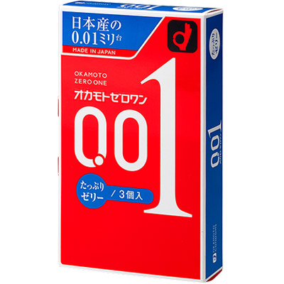 オカモトゼロワン０．０１ミリ３個入り