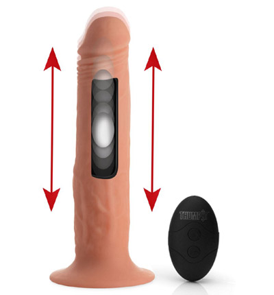 キネティックサンピングバイブ Kinetic Thumping 7X Remote Control Dildo